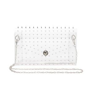 This Clear bag by Steve Madden can be worn as a crossbody bag or a clutch.